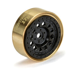 PROLINE RACING PRO281200 ROCK SHOOTER 1.0 BLACK BRASS INTERNAL BEADLOCK 7MM WHEELS FOR 1/24 CRAWLERS