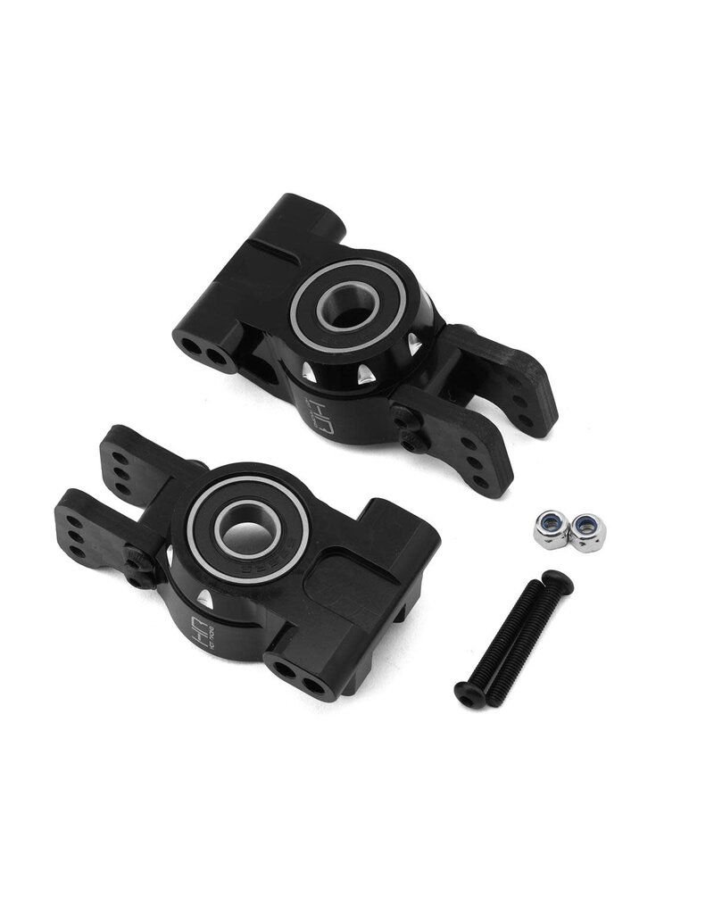 HOT RACING HRASLG22M01 ALUMINUM REAR AXLE CARRIERS W/ HD BEARINGS FOR TRAXXAS SLEDGE (2)
