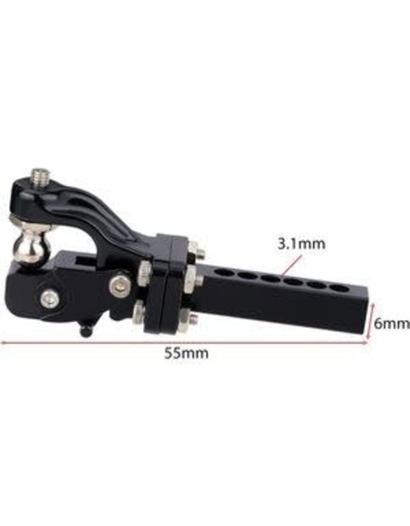 POWER HOBBY PHB5527BLACK RESCUE TOW TRAILER HOOK HITCH, 1/10 CRAWLER