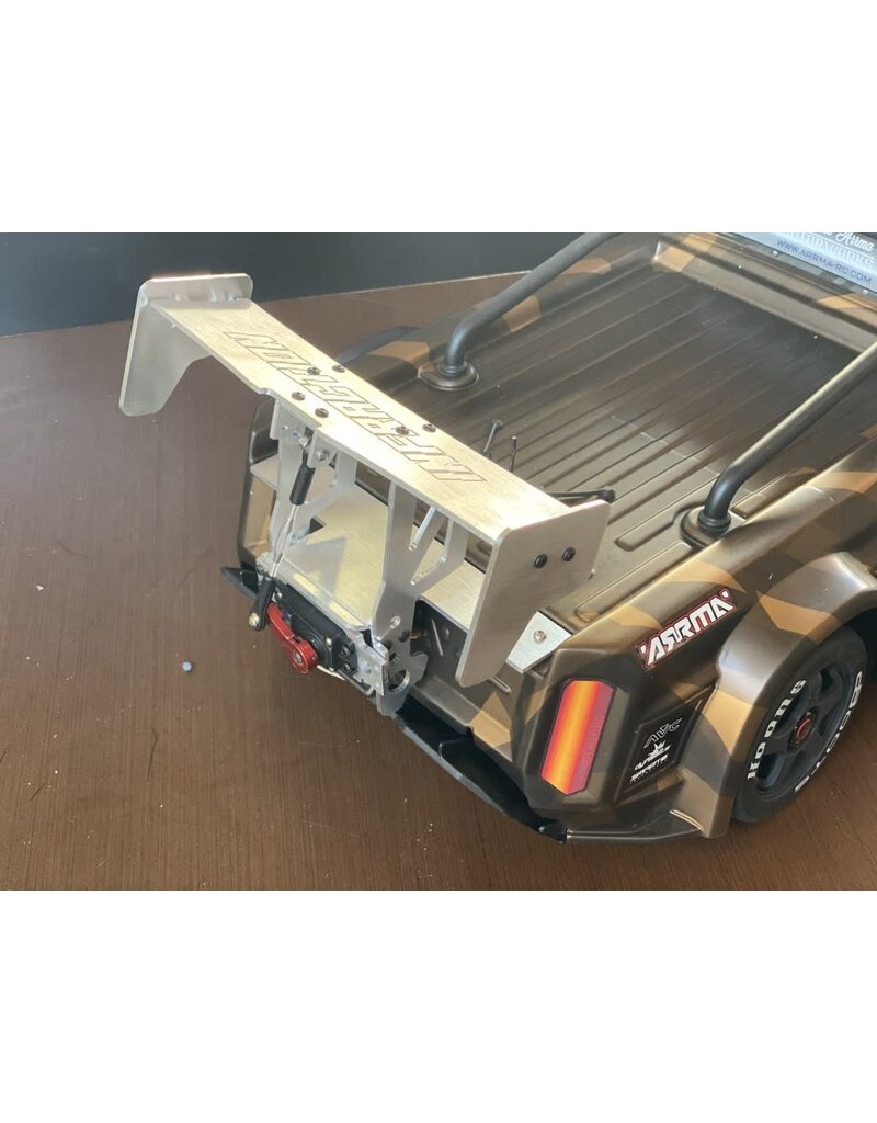 STUPID RC STP1138 ACTIVE REAR WING SPOILER FOR INBFRACTION SILVER
