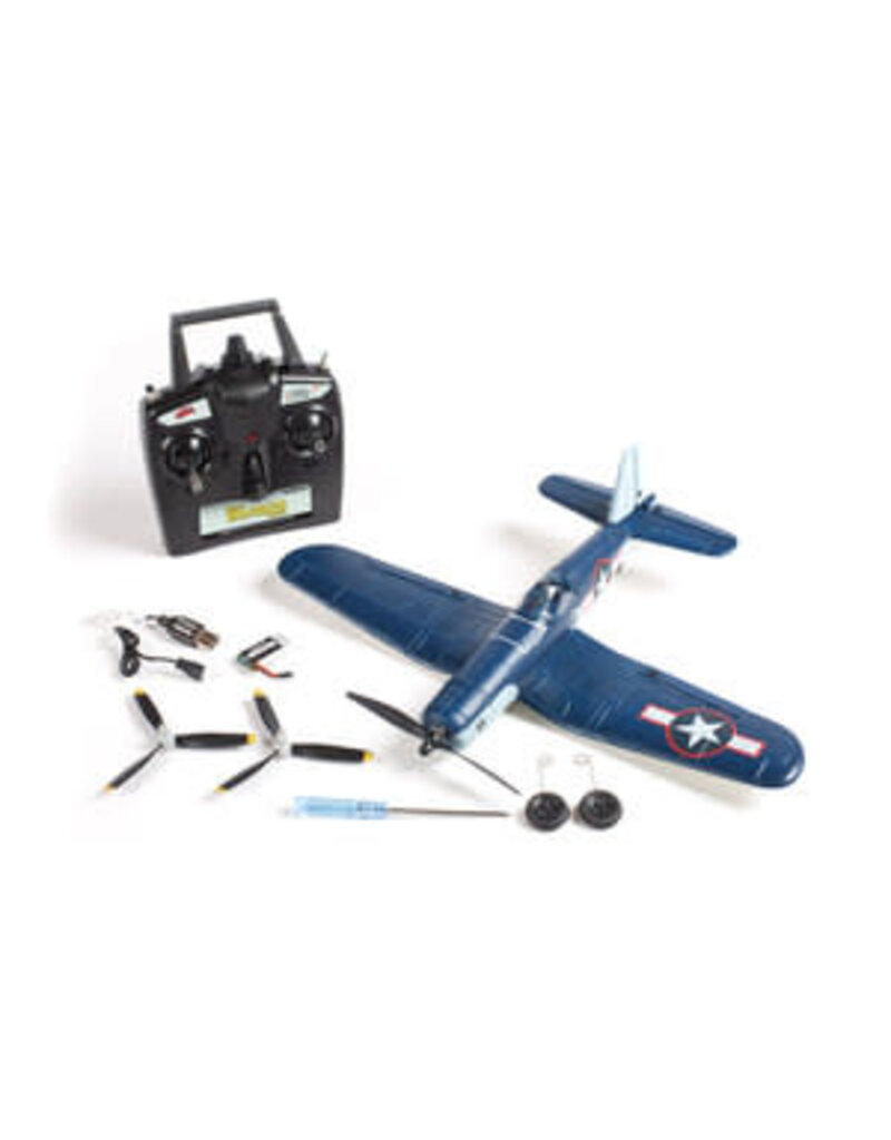 RAGE RC RGRA1301V2 F4U CORSAIR JOLLY ROGERS MICRO RTF AIRPLANE WITH PASS (PILOT ASSIST STABILITY SOFTWARE) SYSTEM