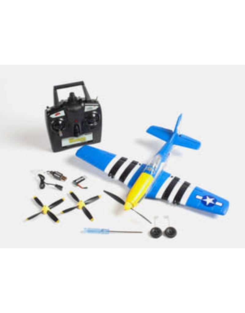 RAGE RC RGRA1300V2 P-51D OBSESSION MICRO RTF AIRPLANE WITH PASS (PILOT ASSIST STABILITY SOFTWARE) SYSTEM