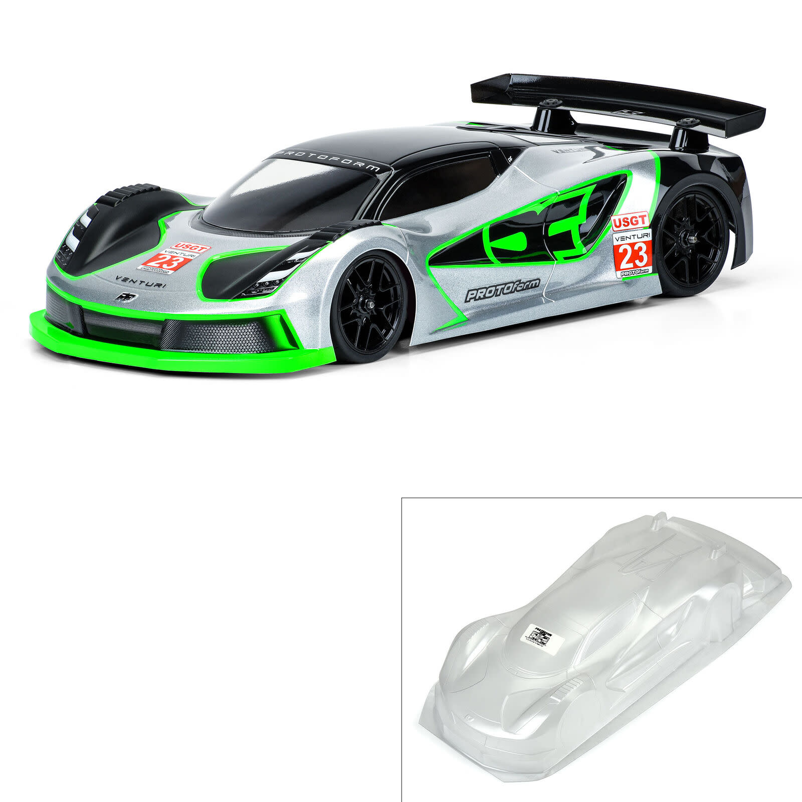 PRM159125 1/10 VENTURI GT CLEAR BODY FOR 190MM TC - My Tobbies