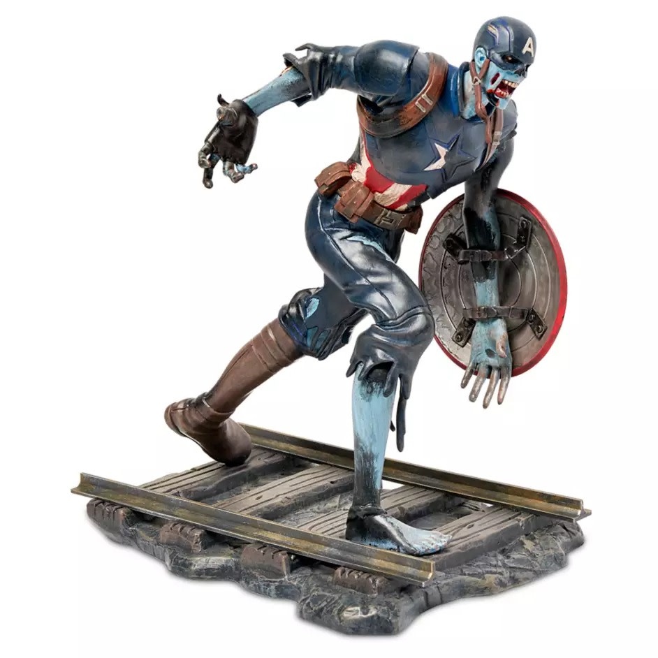 DISNEY 9" ZOMBIE CAPTAIN AMERICA PVC STATUE