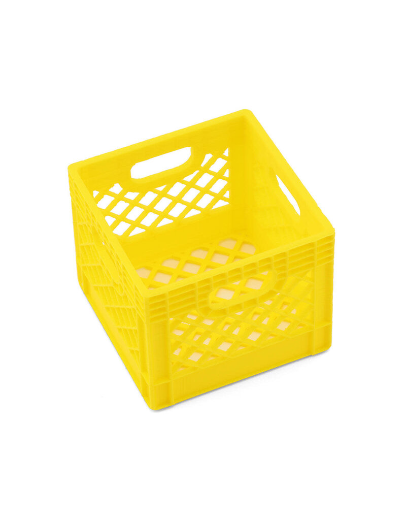 EXCLUSIVE RC ERC-6-1091  1/6 SCALE MINIATURE MILK CRATE (YELLOW) (SCX6)