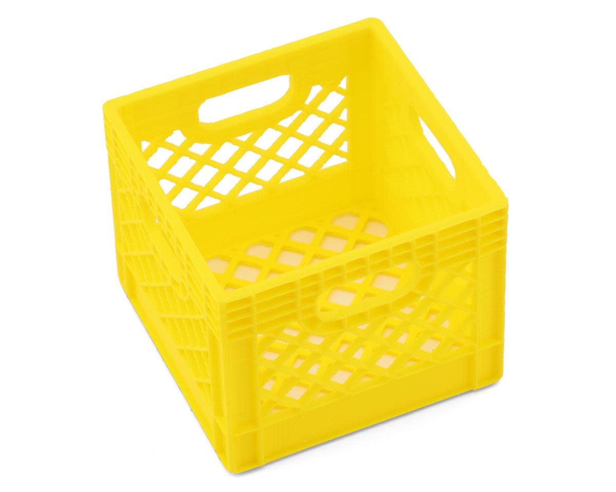 ERC-6-1091 1/6 SCALE MINIATURE MILK CRATE (YELLOW) (SCX6)