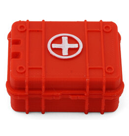 EXCLUSIVE RC ERC-6-1040 1/6 SCALE MINIATURE FIRST AID KITS (SCX6) (RED)