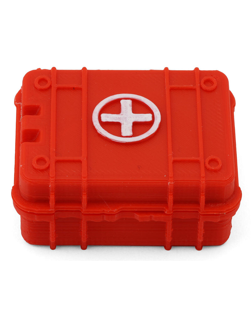 EXCLUSIVE RC ERC-6-1040 1/6 SCALE MINIATURE FIRST AID KITS (SCX6) (RED)