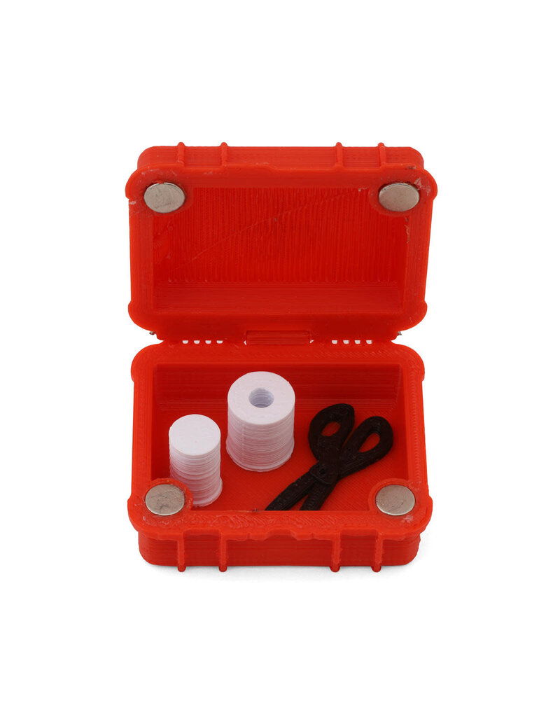 EXCLUSIVE RC ERC-6-1040 1/6 SCALE MINIATURE FIRST AID KITS (SCX6) (RED)