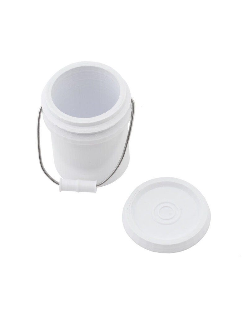 EXCLUSIVE RC ERC-6-1056  1/6 SCALE MINIATURE 5 GALLON BUCKET (WHITE) (SCX6)