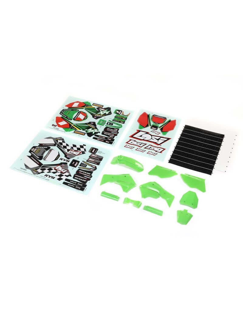 LOSI LOS260002 PLASTICS W/ WRAPS, PM-MX: GREEN