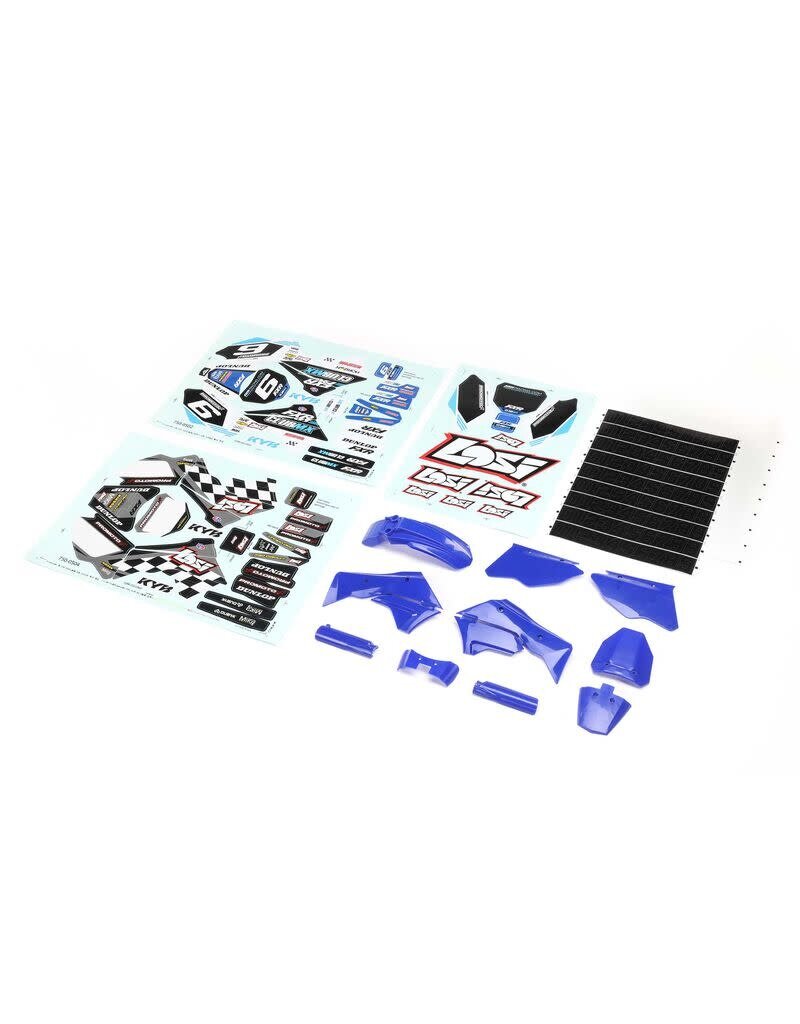 LOSI LOS260001 PLASTICS W/WRAPS, PM-MX:  BLUE