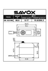 SAVOX SAVSW0231MGP WATERPROOF STANDARD DIGITAL SERVO 0.15SEC / 347OZ @ 7.4V