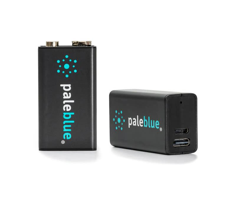 PBLPB9VC PALE BLUE LITHIUM ION RECHARGEABLE 9V BATTERIES 2PK