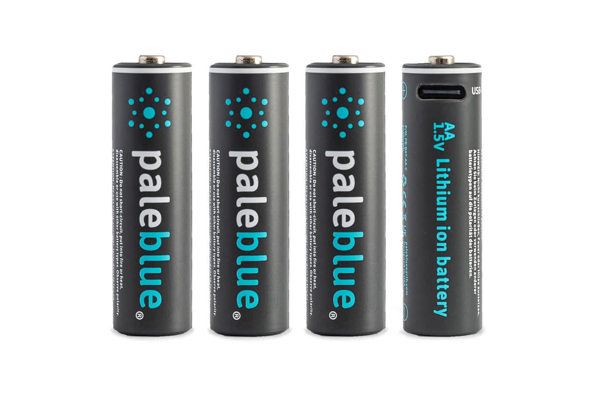 PBLPBAAC PALE BLUE LITHIUM ION RECHARGEABLE AA BATTERIES 4PK - My ...
