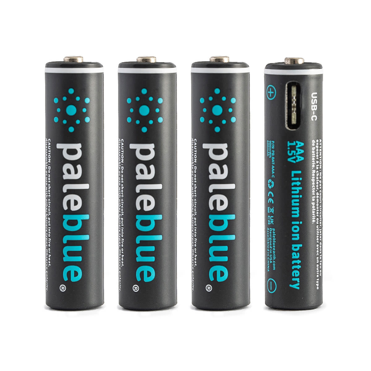 PBLPBAAAC PALE BLUE LITHIUM ION RECHARGEABLE AAA BATTERIES 4PK