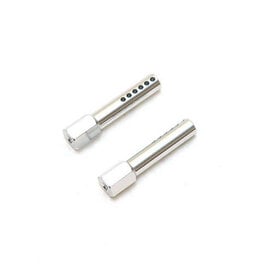 STRC SPTST1914S ALUMINUM FRONT BODY POSTS FOR TRAXXAS SLASH, RUSTER 2WD: SILVER (2)