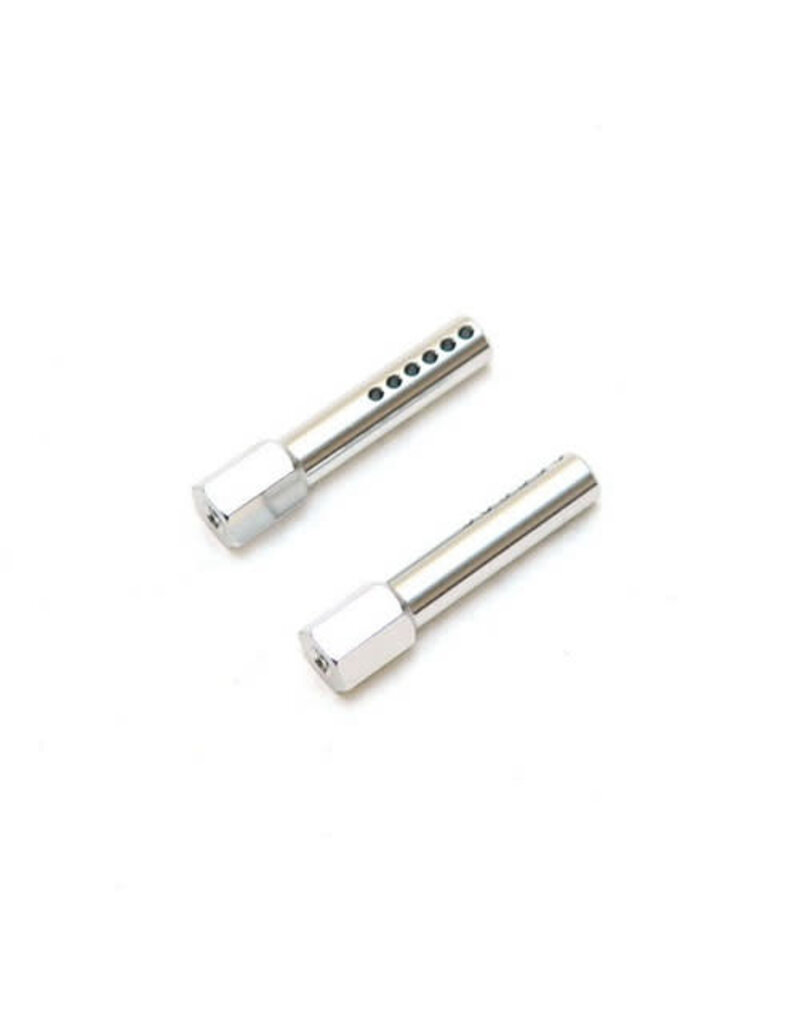 STRC SPTST1914S ALUMINUM FRONT BODY POSTS FOR TRAXXAS SLASH, RUSTER 2WD: SILVER (2)