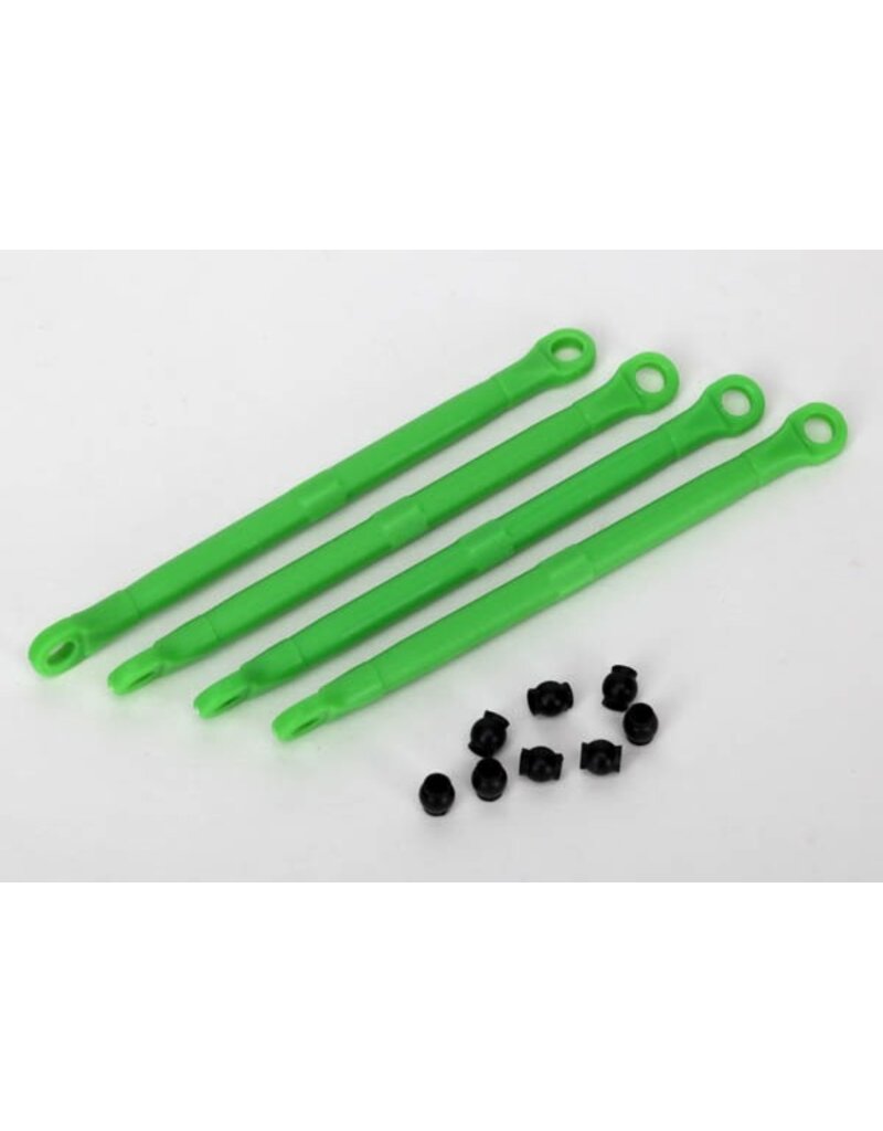 TRAXXAS TRA7138G TOE LINK, FRONT & REAR (MOLDED COMPOSITE) (GREEN) (4)/ HOLLOW BALLS (8)