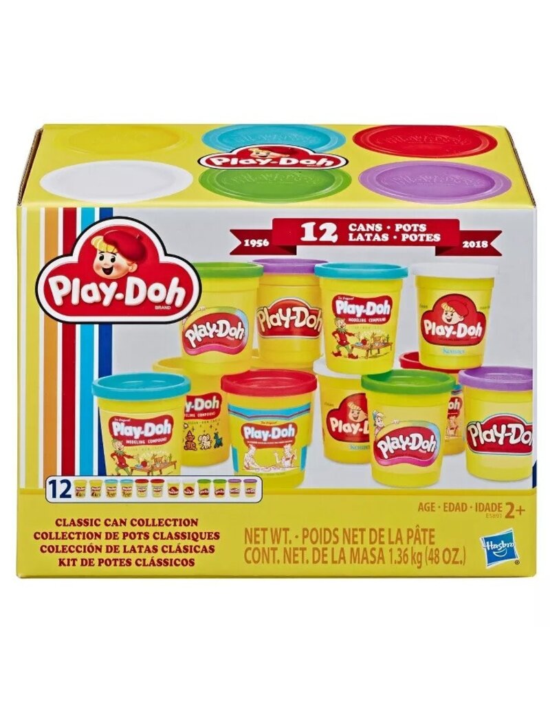 PLAY-DOH HAS E5891 PLAY-DOH RETRO CLASSIC CAN COLLECTION (12 PACK)