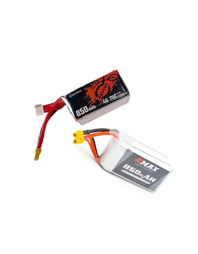 TATTU BA-X34-85 4S LIPO 14.8V 850MAH 75C BATTERY: XT30