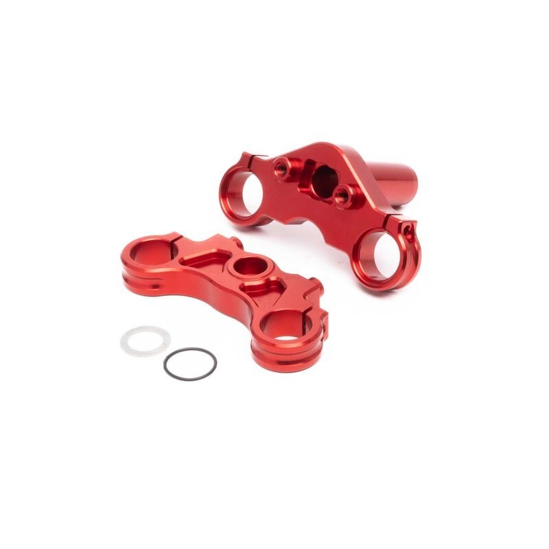 LOS364002 ALUMINUM TRIPLE CLAMP SET, RED: PM-MX