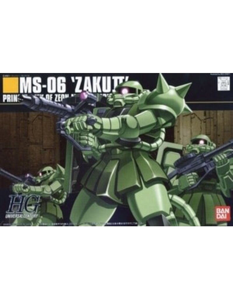 BANDAI *BAS1122240 HG 1/144 #40 MS-06 ZAKU II "MOBILE SUIT GUNDAM" PLASTIC MODEL KIT