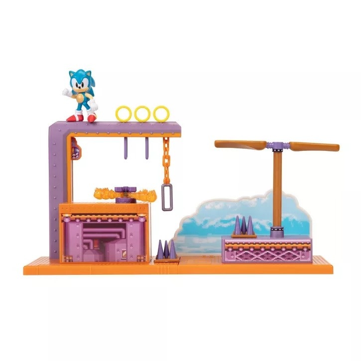 41443 SONIC THE HEDGEHOG 2.5" FIGURE FLYING BATTERY ZONE DIORAMA SET