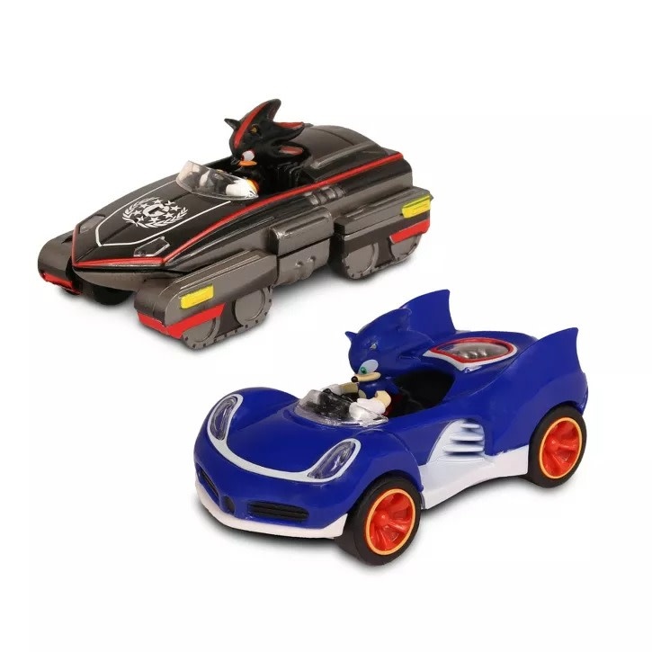 NKOK 6431 SONIC PULL BACK VEHICLE 3.5" SONIC AND SHADOW (2 PACK)