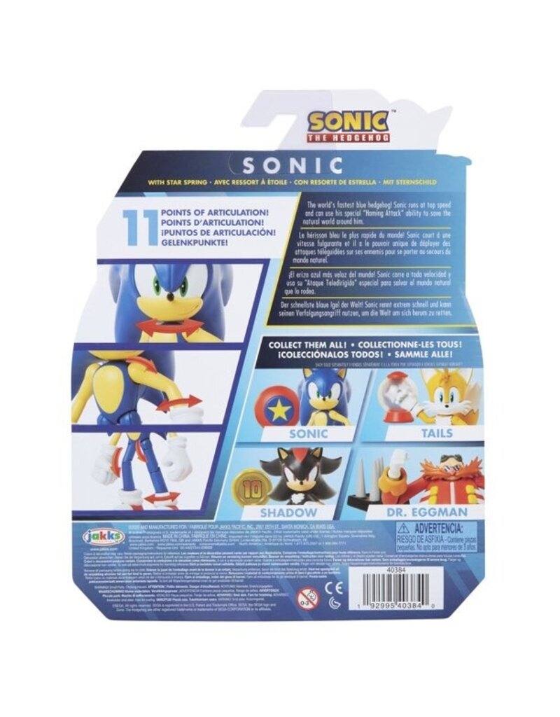 SONIC 41310 SONIC THE HEDGEHOG SONIC 4" STAR SPRING FIGURE