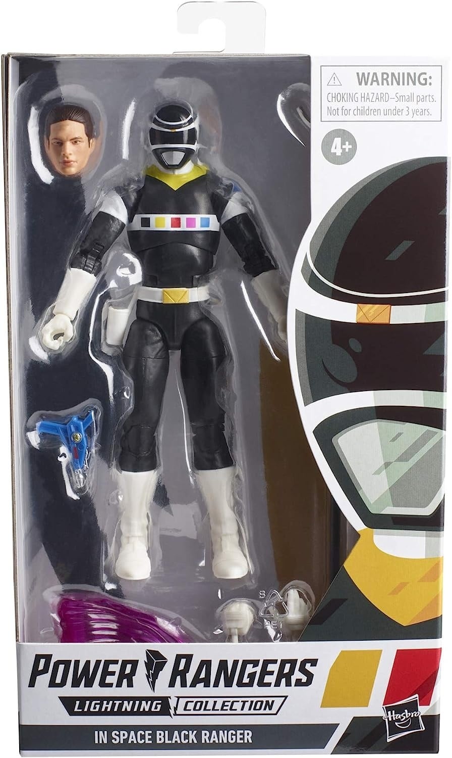 HAS E8963/E5906 POWER RANGERS LIGHTNING IN SPACE BLACK RANGER 6” FIGURE TOY WITH ACCESSORIES
