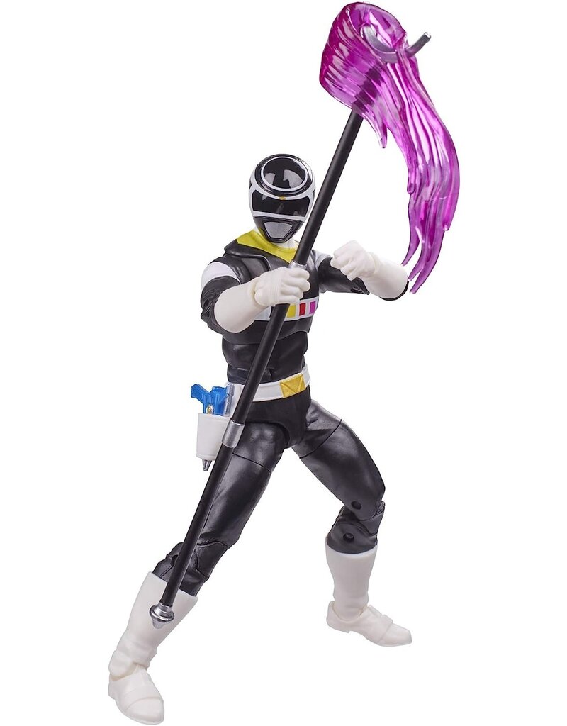 HASBRO HAS E8963/E5906 POWER RANGERS LIGHTNING IN SPACE BLACK RANGER 6” FIGURE TOY WITH ACCESSORIES
