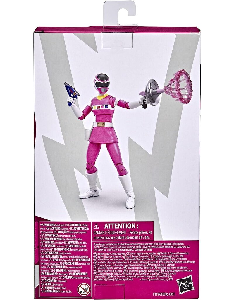 HASBRO HAS F3157/E5906 POWER RANGERS LIGHTNING IN SPACE PINK RANGER 6” FIGURE TOY WITH ACCESSORIES