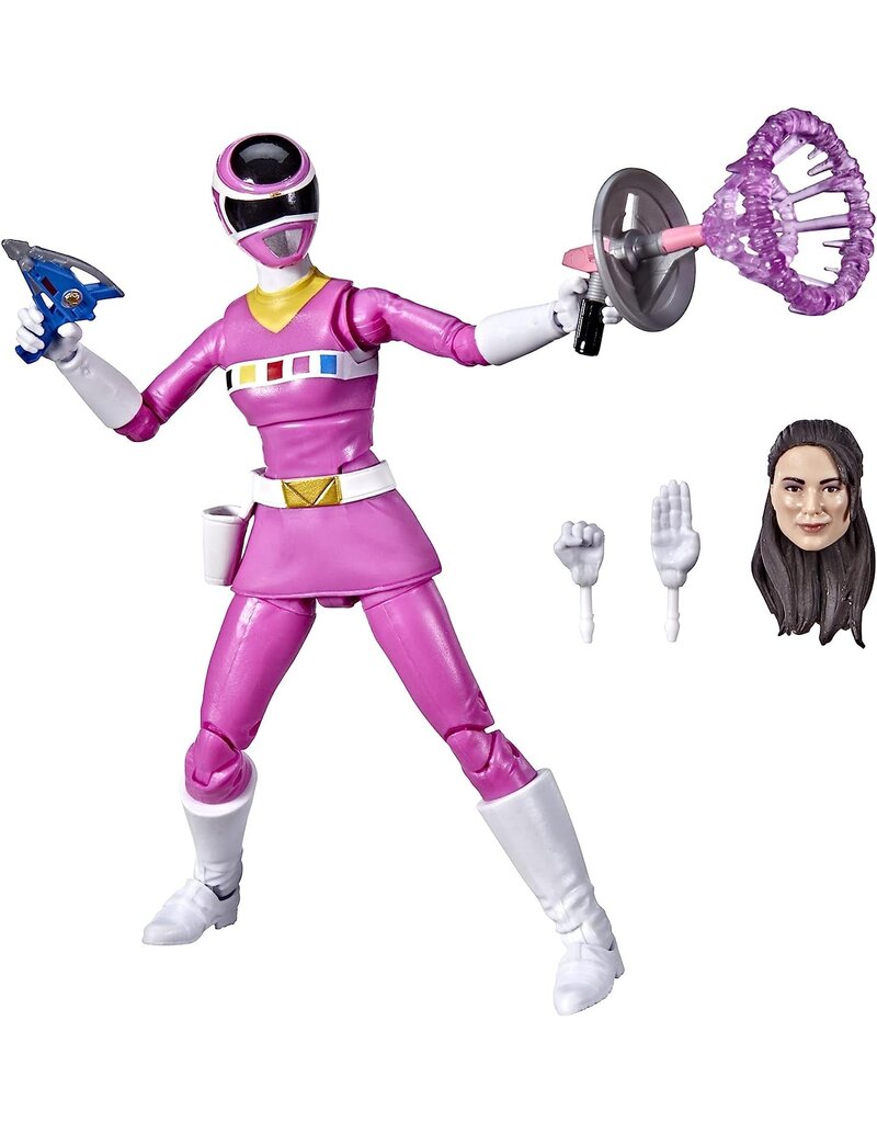 HASBRO HAS F3157/E5906 POWER RANGERS LIGHTNING IN SPACE PINK RANGER 6” FIGURE TOY WITH ACCESSORIES