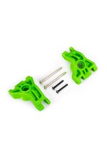 TRAXXAS TRA9050G CARRIERS, STUB AXLE, REAR, EXTREME HEAVY DUTY, GREEN (LEFT & RIGHT)/ 3X41MM HINGE PINS (2)/ 3X20MM BCS (2) (FOR USE WITH #9080 UPGRADE KIT)