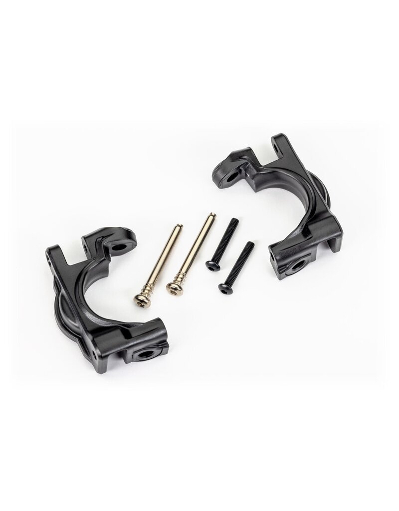 TRAXXAS TRA9032 CASTER BLOCKS (C-HUBS), EXTREME HEAVY DUTY, BLACK (LEFT & RIGHT)/ 3X32MM HINGE PINS (2)/ 3X20MM BCS (2) (FOR USE WITH #9080 UPGRADE KIT)