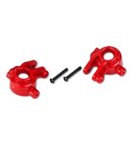 TRAXXAS TRA9037R STEERING BLOCKS, EXTREME HEAVY DUTY, RED (LEFT & RIGHT)/ 3X20MM BCS (2) (FOR USE WITH #9080 UPGRADE KIT)