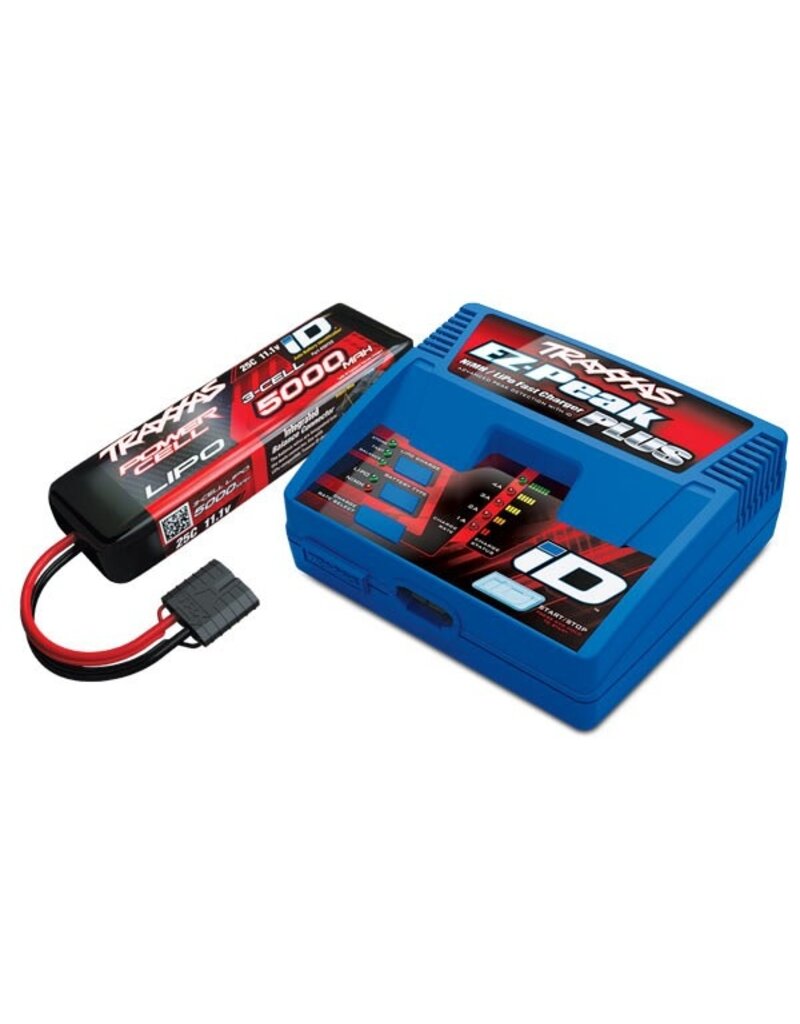 TRAXXAS TRA2970-3S BATTERY/CHARGER COMPLETER PACK (INCLUDES #2970 ID® CHARGER (1), #2872X 5000MAH 11.1V 3-CELL 25C LIPO ID® BATTERY (1))