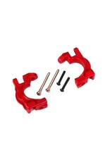 TRAXXAS TRA9032R CASTER BLOCKS (C-HUBS), EXTREME HEAVY DUTY, RED (LEFT & RIGHT)/ 3X32MM HINGE PINS (2)/ 3X20MM BCS (2) (FOR USE WITH #9080 UPGRADE KIT)