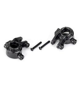 TRAXXAS TRA9037 STEERING BLOCKS, EXTREME HEAVY DUTY, BLACK (LEFT & RIGHT)/ 3X20MM BCS (2) (FOR USE WITH #9080 UPGRADE KIT)