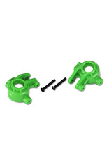 TRAXXAS TRA9037G STEERING BLOCKS, EXTREME HEAVY DUTY, GREEN (LEFT & RIGHT)/ 3X20MM BCS (2) (FOR USE WITH #9080 UPGRADE KIT)