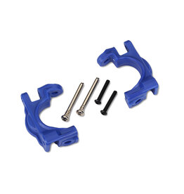 TRAXXAS TRA9032X CASTER BLOCKS (C-HUBS), EXTREME HEAVY DUTY, BLUE (LEFT & RIGHT)/ 3X32MM HINGE PINS (2)/ 3X20MM BCS (2) (FOR USE WITH #9080 UPGRADE KIT)