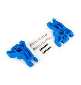 TRAXXAS TRA9050X CARRIERS, STUB AXLE, REAR, EXTREME HEAVY DUTY, BLUE (LEFT & RIGHT)/ 3X41MM HINGE PINS (2)/ 3X20MM BCS (2) (FOR USE WITH #9080 UPGRADE KIT)