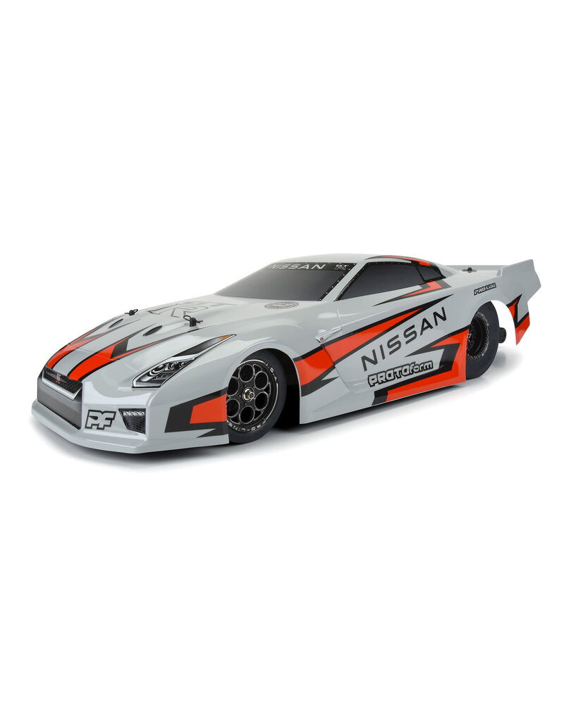 PROTOFORM PRM158514 1/10 NISSAN GT-R R35 PRO MOD TOUGH-COLOR GRAY BODY: DRAG CAR