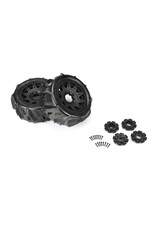 PROLINE RACING PRO1020211 1/6 DUMONT SAND/SNOW F/R 5.7” TIRES MTD 24MM BLACK RAID 8X48 HEX (2)