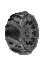 PROLINE RACING PRO1020211 1/6 DUMONT SAND/SNOW F/R 5.7” TIRES MTD 24MM BLACK RAID 8X48 HEX (2)