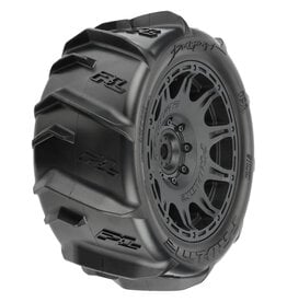 PROLINE RACING PRO10202-11 1/6 DUMONT SAND/SNOW F/R 5.7” TIRES MTD 24MM BLACK RAID 8X48 HEX (2)