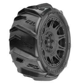 PROLINE RACING PRO1020211 1/6 DUMONT SAND/SNOW F/R 5.7” TIRES MTD 24MM BLACK RAID 8X48 HEX (2)