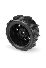 PROLINE RACING PRO1020211 1/6 DUMONT SAND/SNOW F/R 5.7” TIRES MTD 24MM BLACK RAID 8X48 HEX (2)
