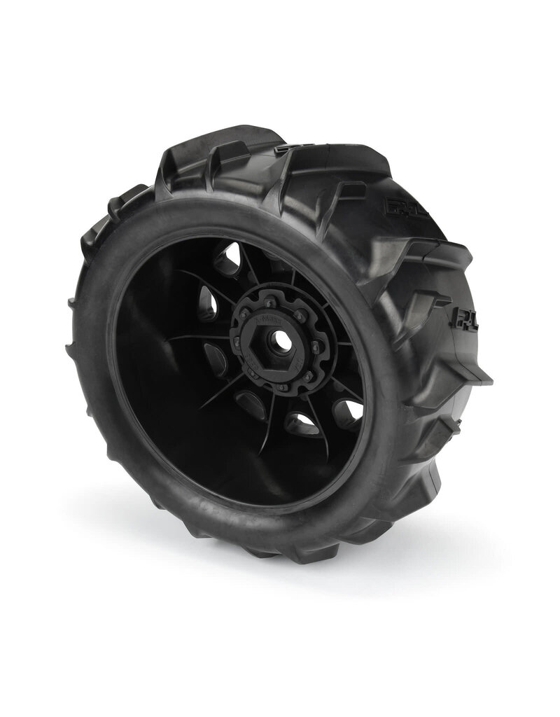 PROLINE RACING PRO1020211 1/6 DUMONT SAND/SNOW F/R 5.7” TIRES MTD 24MM BLACK RAID 8X48 HEX (2)